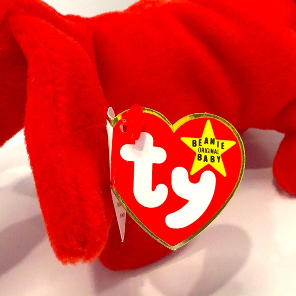 🦄 1996 TY “Rover” Beanie Baby Red Dog NWT - Picture 6 of 10